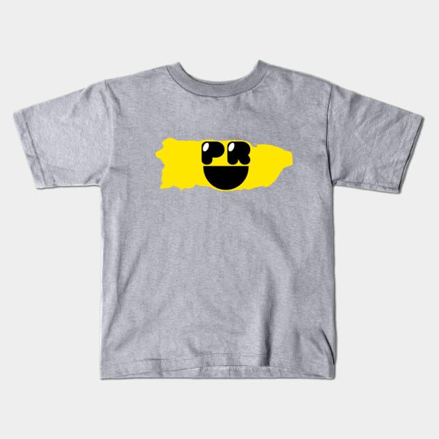 Puerto Rico Territories and States of Happynes  - Puerto Rico Smiling Face Kids T-Shirt by pelagio